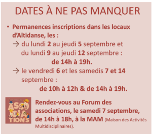 Dates à ne pas manquer